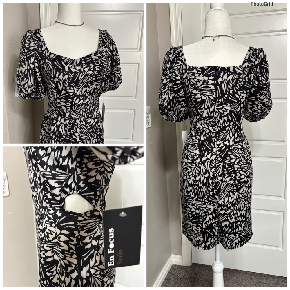 ENFOCUS Studios Cut Out Puff Sleeve Dress - Picture 2 of 2